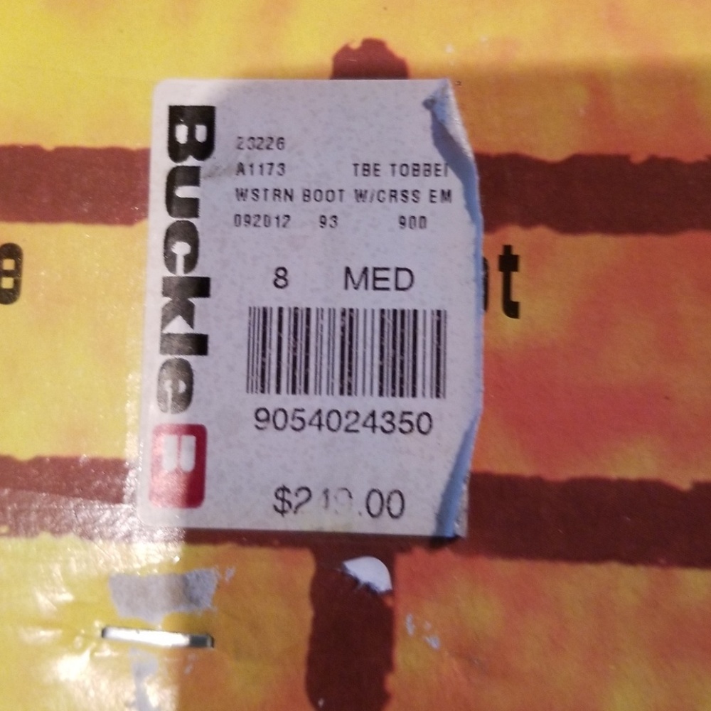 Corral Distressed Cross Embroidered Boots  Size 8 - Picture 3 of 4